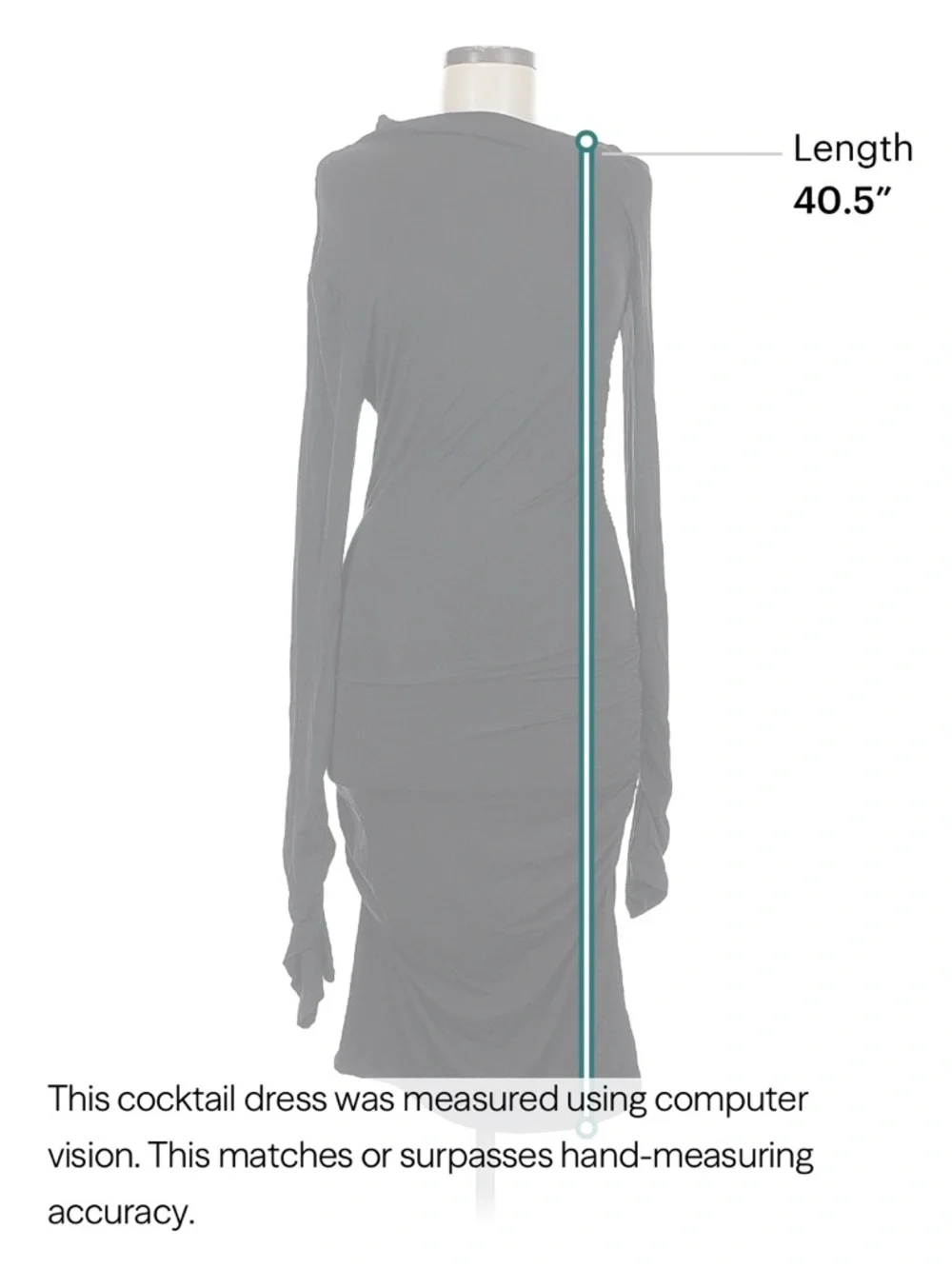 SNDYS Black Ruched Bodycon Midi Dress Long Sleeve Open Back Size Medium